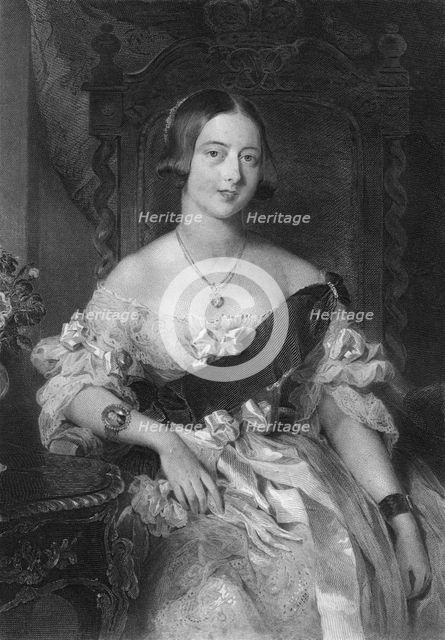 Queen Victoria (1819-1901), 1851.Artist: Frederick Bacon