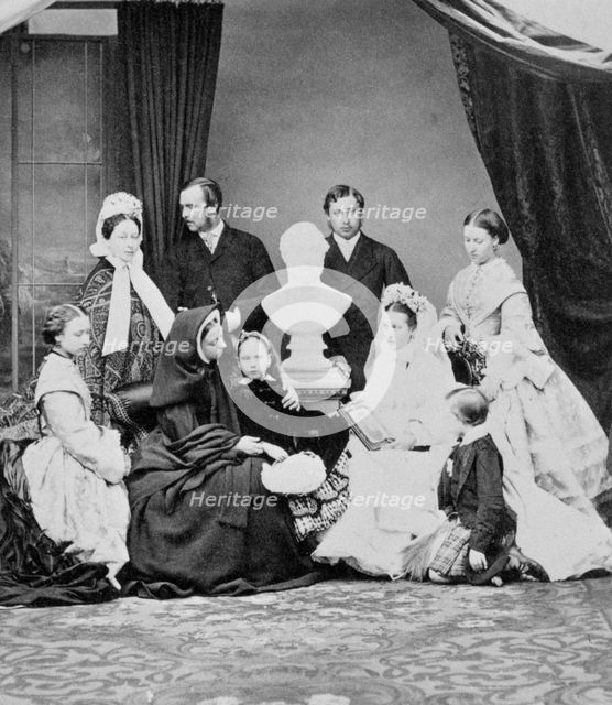 Queen Victoria and her family, Windsor, Berkshire, 1863. Artist: Unknown.
