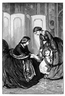 Queen Victoria and her little grandson, Prince Wilhelm of Prussia, c1883