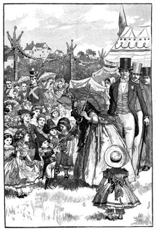 Queen Victoria and Prince Albert at a fete, Coburg, Germany, c1840s, (1900)