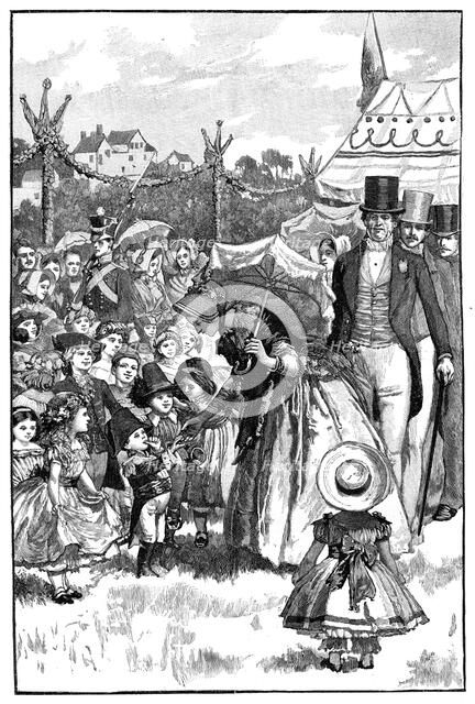 Queen Victoria and Prince Albert at a fete, Coburg, Germany, c1840s, (1900). Artist: Unknown