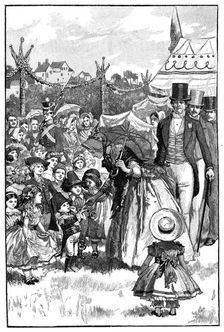 Queen Victoria and Prince Albert at a fete, Coburg, Germany, c1840s, (1900)