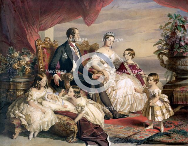'Queen Victoria and Prince Albert with Five of their Children', 1846. Creator: Unknown.