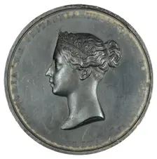 Queen Victoria, bronze commemorative medal of Victoria's accession, 1837. Creator: William Wyon