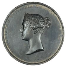 Queen Victoria, bronze commemorative medal of Victoria's accession, 1837. Creator: William Wyon
