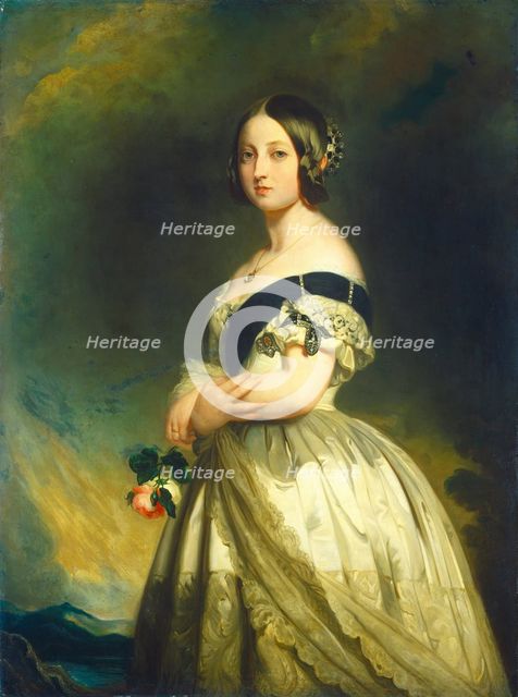 Queen Victoria, c. 1843. Creator: Studio of Franz Xaver Winterhalter.