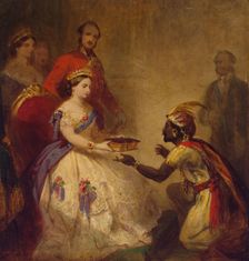 Queen Victoria Giving the Bible to an African Chief (The Secret of England’s Greatness), 1861. Creator: Thomas Jones Barker