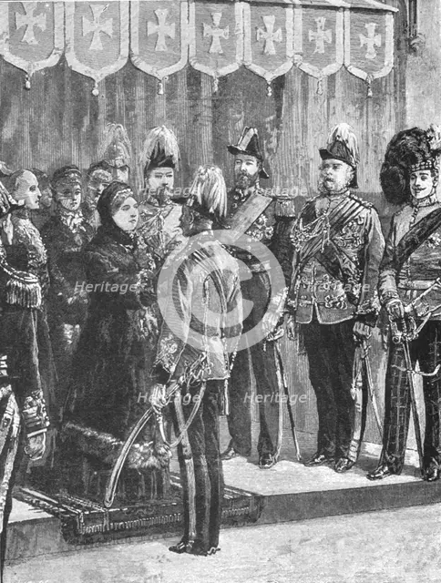 'Queen Victoria decorating Officers...at Windsor, December 8, 1879', (1901).  Creator: Unknown.