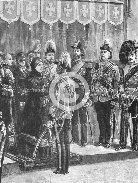 'Queen Victoria decorating Officers...at Windsor, December 8, 1879', (1901).  Creator: Unknown.