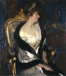 Queen Victoria Eugenie of Spain (1887-1969) , 1911. Creator: Sorolla y Bastida, Joaquín (1863-1923)