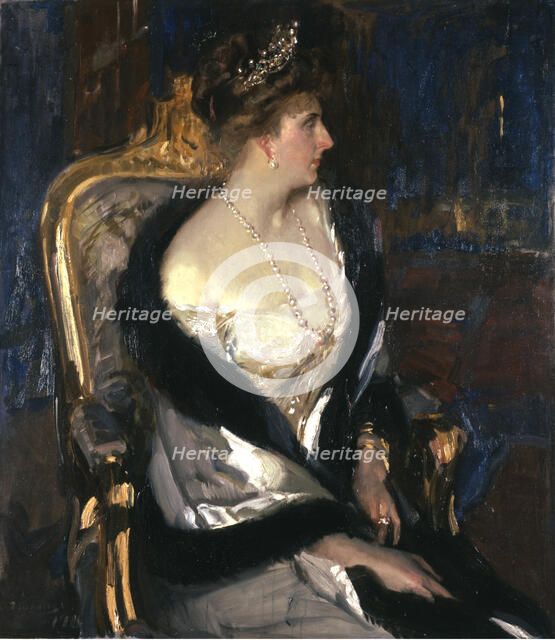Queen Victoria Eugenie of Spain (1887-1969) , 1911. Creator: Sorolla y Bastida, Joaquín (1863-1923).