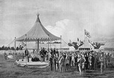 Queen Victoria firing the first shot at Wimbledon, July 1860, (c1920)