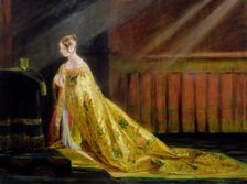 Queen Victoria in her Coronation Robe 1838. Creator: Charles Robert Leslie
