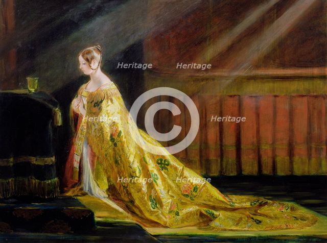 'Queen Victoria in her Coronation Robe', 1838. Creator: Charles Robert Leslie.
