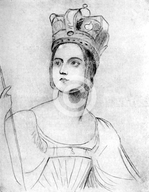 Queen Victoria in her coronation robes, 1837, (1901).Artist: George Hayter