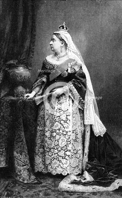 Queen Victoria in her state robes, 1887 (1900).Artist: Walery
