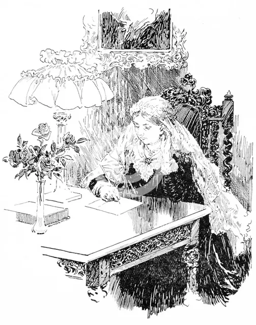 'Queen Victoria in her Study', 1925. Creator: Howard Davie.