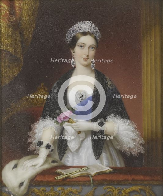 Queen Victoria in the Royal Box at the Drury Lane Theatre in November 1837. Artist: Liénard, Sophie (active 1840-1845)