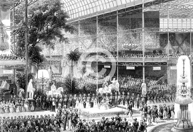 Queen Victoria opening the Great Exhibition, Crystal Palace, London, 1 May 1851. Artist: Unknown