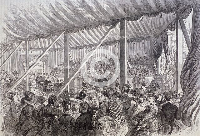 Queen Victoria Opening Blackfriars Bridge, London, 1869. Artist: Anon