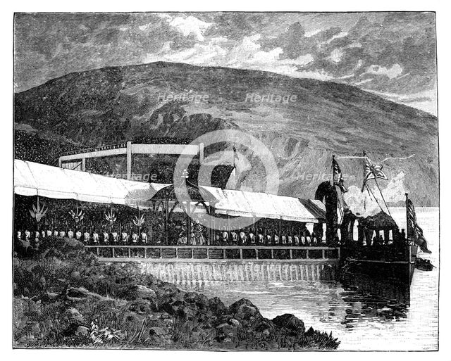Queen Victoria opening Glasgow waterworks at Loch Katrine, Scotland, 1859. Artist: Unknown