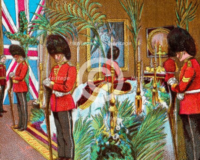 'Queen Victoria Lying in State at Osborne House', 1901 (c1902). Artist: Unknown.