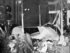 Queen Victoria lying in state at Osborne House, 1901. Creator: Hughes & Mullins
