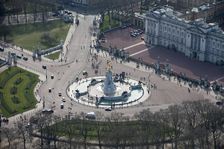Queen Victoria Memorial outside Buckingham Palace, Westminster, London, 2015. Artist: Damian Grady