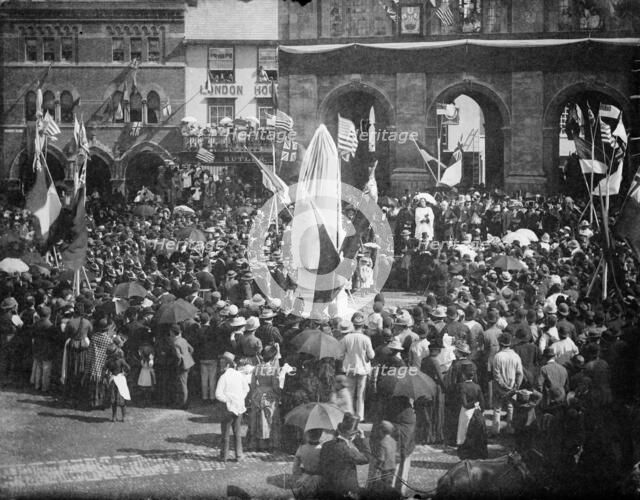 Queen Victoria Statue, Market Place, Abingdon, Oxfordshire, 1887. Artist: Henry Taunt