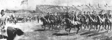Queen Victoria Reviewing the Army of the Empire at Aldershot, 1897... (1901). Creator: Unknown