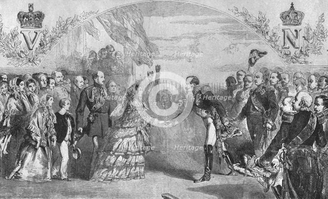 'Queen Victoria received at Boulogne by the Emperor Napoleon III., August 18, 1855', (1901).  Creator: Unknown.