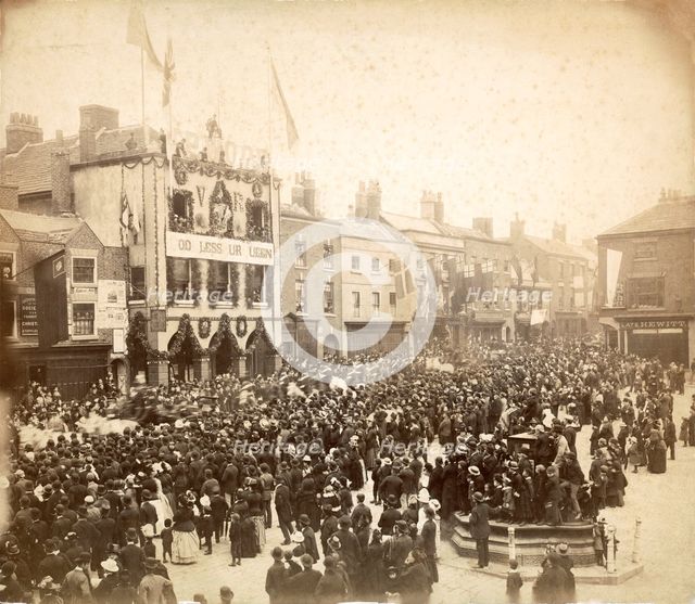 Queen Victoria's Golden Jubilee Celebrations, Chesterfield, Derbyshire, 21st September 1887. Creator: Alfred Seaman.