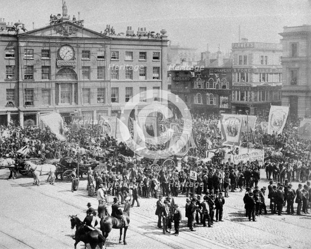 Queen Victoria's Golden Jubilee celebrations, Nottingham, Nottinghamshire, June 1887. Creator: R Allen & Son.