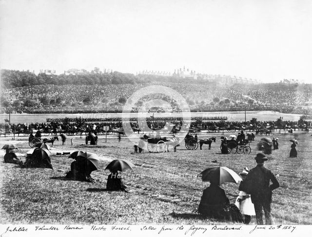 Queen Victoria's Golden Jubilee Celebrations, Nottingham, Nottinghamshire, 20th June 1887. Creator: AW Bird.
