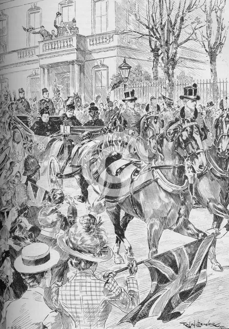 Queen Victoria's last visit to London, March, 1900 (1906). Artist: Unknown.