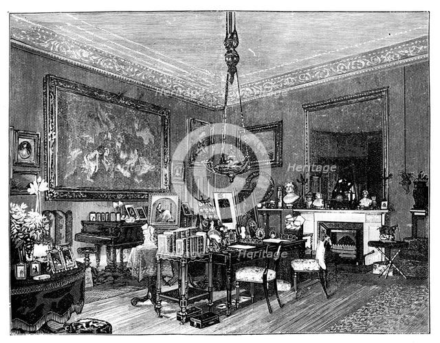 Queen Victoria's private sitting-room, Osborne House, Isle of Wight. Artist: Unknown