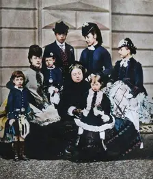 Queen Victoria with her daughter-in-law and grandchildren, c1880 (1935). Creator: Unknown