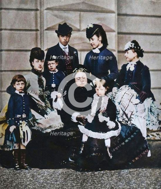Queen Victoria with her daughter-in-law and grandchildren, c1880 (1935). Creator: Unknown.
