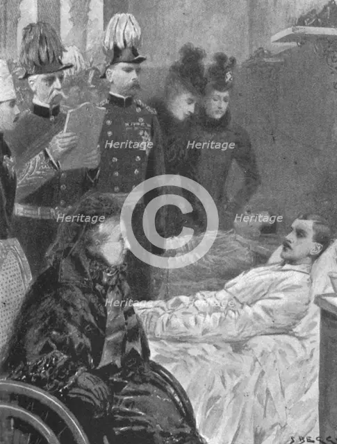 'Queen Victoria...visiting Soldiers wounded in the Indian Frontier campaigns...1898', (1901).  Creator: Samuel Begg.