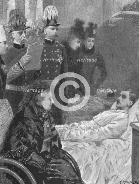 'Queen Victoria...visiting Soldiers wounded in the Indian Frontier campaigns...1898', (1901).  Creator: Samuel Begg.