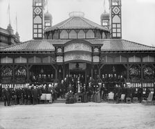 Queen Victoria visiting the Royal Naval Exhibition at the Royal Hospital, Chelsea, London, 1891. Artist: Henry Bedford Lemere