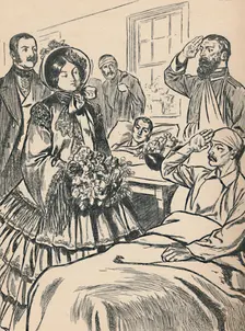 Queen Victoria Visits Her Wounded Soldiers c1907