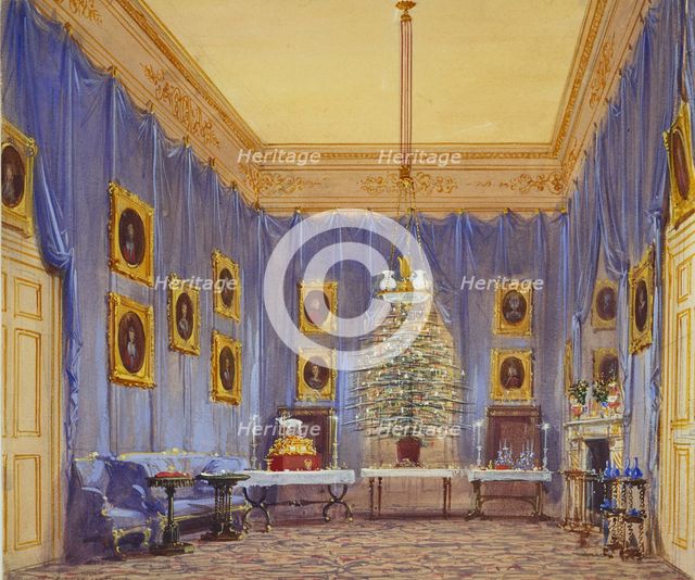 Queen Victoria's Christmas Tree, Windsor Castle, 1845. Artist: Nash, Joseph (1806-1885)