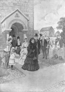 Queen Victoria's Life at Osborne: Her Majesty at Whippingham Church c1860s, (1901). Creator: Adolphe Forestier