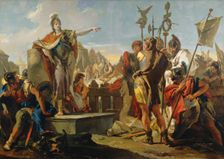 Queen Zenobia Addressing Her Soldiers, 1725/1730. Creator: Giovanni Battista Tiepolo