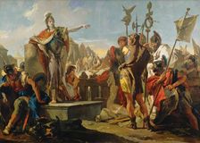 Queen Zenobia Addressing Her Soldiers, 1725/1730. Creator: Giovanni Battista Tiepolo