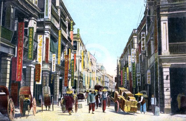 Queens Road Central, Hong Kong, China, c1900s. Artist: Unknown