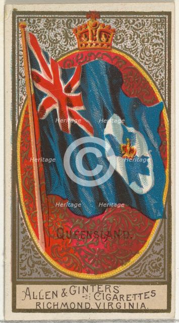 Queensland, from Flags of All Nations, Series 2 (N10) for Allen & Ginter Cigarettes Brands..., 1890. Creator: Allen & Ginter.