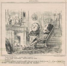 Quelle horrible chose ... si nous avons la guerre! ..., 19th century. Creator: Honore Daumier