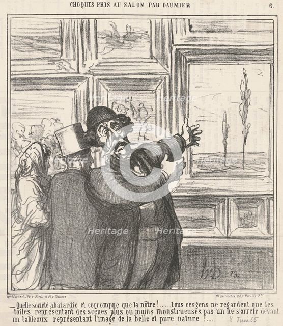 Quelle société abatardie et corrompue que la notre!..., 19th century.  Creator: Honore Daumier.